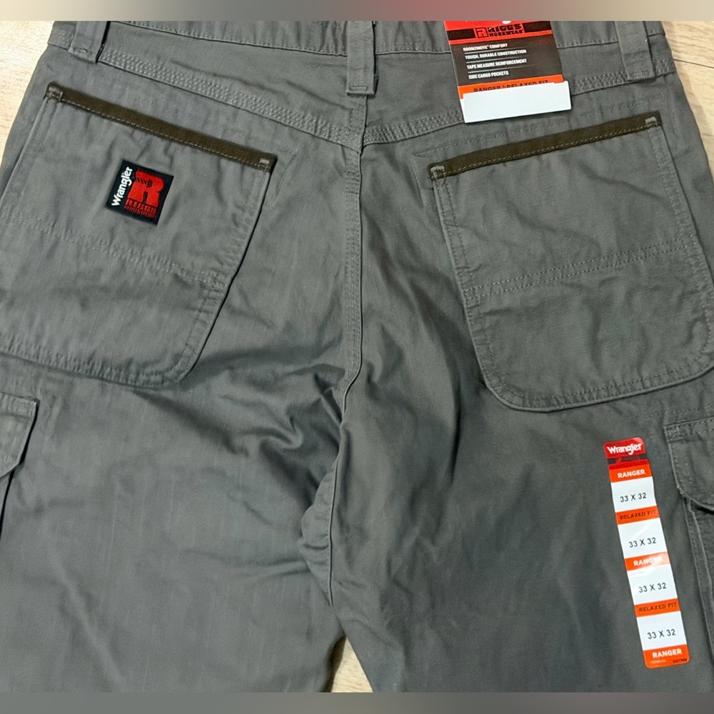 Wrangler Olive Gray Utility Work Pants